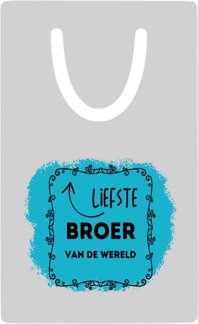 Hacebo® - liefste broer van de wereld metalen boekenlegger - Broer - de liefste broer - verjaardag - cadeautje voor broer - broer artikelen - kado - geschenk Bladwijzer boekenleggers - 7.6 cm x 5cm