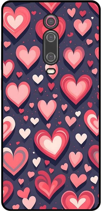 Smartphonica Telefoonhoesje Geschikt voor Xiaomi Mi 9T met Hartjes Opdruk - TPU Backcover Case With Heart Design geschikt voor Xiaomi Mi 9T