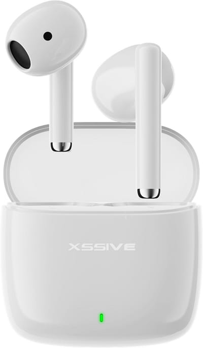 Xssive TWS18 - Oortjes Draadloos - Wit - Bluetooth Oordopjes met Case - 20 Uur Speeltijd - Compacte Earbuds - Bluetooth 5.3