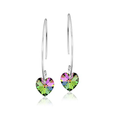 Montebello Oorbellen Liv HZ36 - Swarovski Hart - 925 Zilver Gerhod. - Ø10mm - 35mm