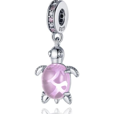 Vente de breloques en argent 925 série océan bleu tortue crabe breloques perles adaptées aux bracelets Pandora originaux pour femmes bracelets bijoux cadeaux white