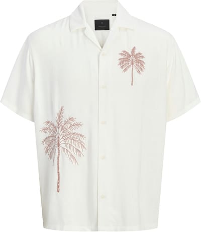 relaxed fit vrijetijdsoverhemd van viscose met stitchings