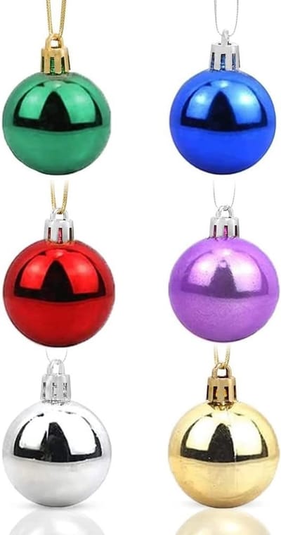 Kleurvolle Kerstballen Set van 12 Stuks van 3 cm voor Kerstboom en Feestelijke Decoraties