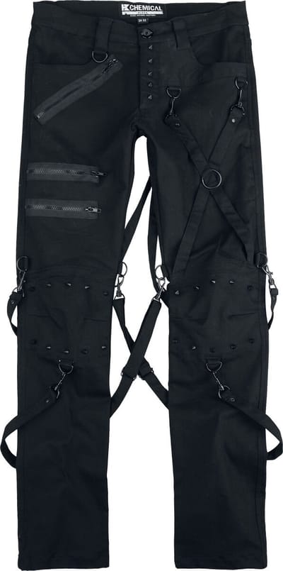 Chemical Black - Amador Broek rechte pijpen - 30/32 inch - Zwart