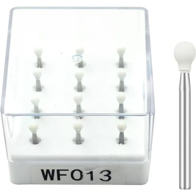 12 Pièces Polissoir Dentaire Pierre Blanche Cône Flamme Forme Ronde Polissage Composites Porcelaine Outils Dentaires