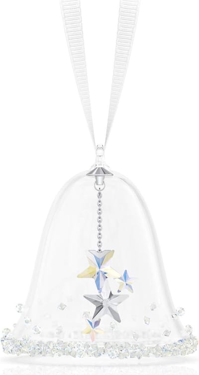 Swarovski Kerstbel XS 2024 5682732 beeldje | kerstklok wit kristal, kerstdecoratie en sierlijk sierelementen voor in huis