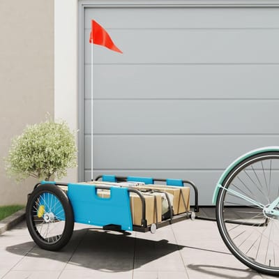 Fietskar - Transportkar Bagagekar - Boodschappen Vervoeren - Waterbestendige Oxford Stof - 83.5 x 58 cm - Blauw