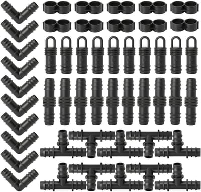 Dailygoods- Slangverbinder 50 stuks - 16 mm - T-stuk - Slangaansluiting - Eindstuk - Verloopstuk - PE-slanginstallatie - Irrigatieaccessoires