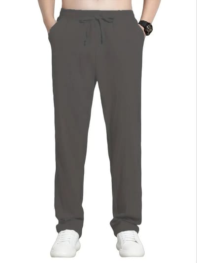 Livano Linnen Broek Heren - Zomerbroek - Volwassenen - Lange Broek - Pantalon - Strandbroek - Zomer - Ibiza Stijl - Donkergrijs - Maat S