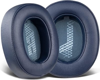 Professionele vervangende oorkussens voor draadloze koptelefoons, zacht kunstleer, geluidsisolatie, navy blauw
