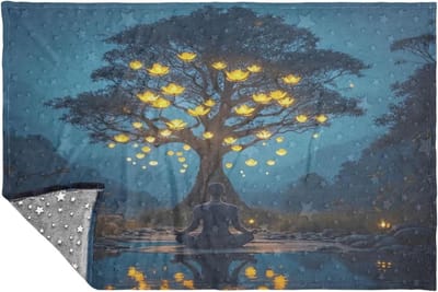 Reisdeken Kussen - Glow in the dark - Comfortabel reizen - 2-in-1 functie - 165 x 140 cm - Sterrenhemel