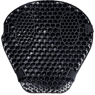 Coussin de moto universel en nid d'abeille 3D, coussin de Gel de gelée respirant et résistant aux chocs pour moto noir