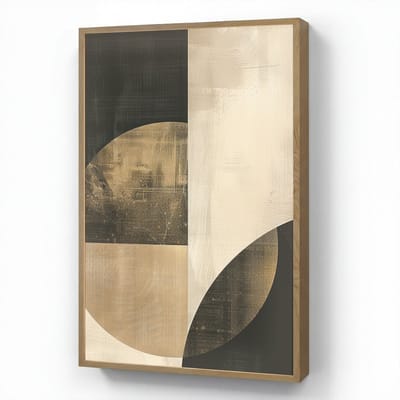 Wandlamp 70x100 cm - Oplaadbaar - Abstract - Geometrische vormen - Zwart - Goud - Wandlampen binnen woonkamer - Slaapkamer lamp - Decoratieve nachtlamp - Vloerlamp draadloos