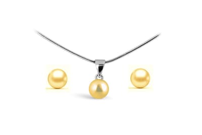 Prachtige set gouden parels