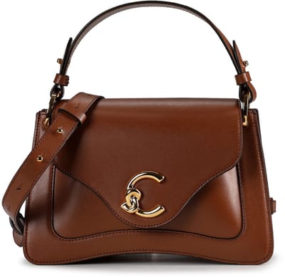 COCCINELLE Leren handtas schoudertas C-Me Calf Handbag Noir zwart