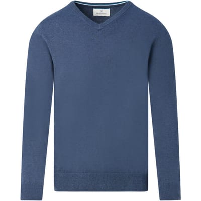 The BLUEPRINT Premium Trui V-hals Donkerblauw Heren
