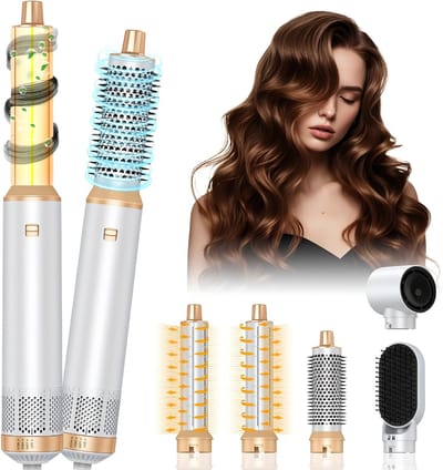 SP® Krultang - 5 Accessoires - Airstyler - Multistyler - Wit en Goud - 5cm x 5cm x 15cm