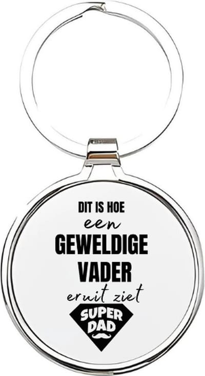 Akyol - geweldige vader Sleutelhanger - Vader - vaders - vader sleutelhanger - papa sleutelhanger - sleutelhanger papa - familie sleutelhanger - vaderdag cadeautje - papa cadeau - dad - stiefvader - schoonvader - fathersday - 4 x 7,5 CM