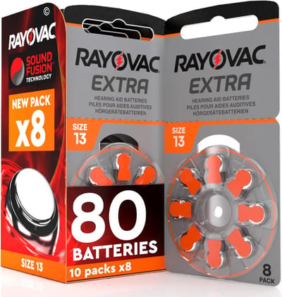 Rayovac Extra Advanced 13 Hoorbatterijen PR48 Oranje – 80 Stuks