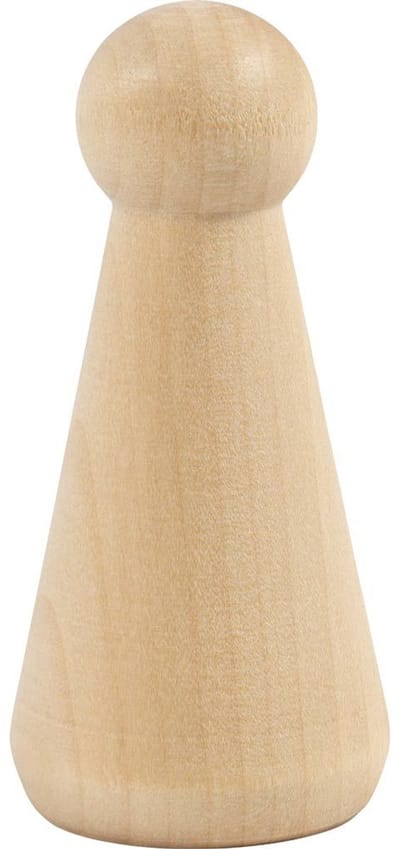 CC Houten Figuur Kegelvormig 8 cm 3 stuks