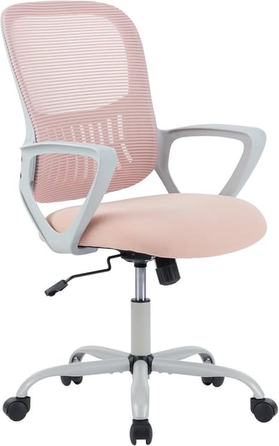 Ergonomische Bureaustoel met Lendesteun en Verstelbare Armleuningen - Zwenkstoel Kantoor en Slaapkamer