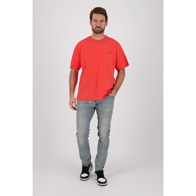 RAIZZED Hardwick T-shirt Peach Red Size: XS | Basic T-Shirts Outlet | Heren | Oranje