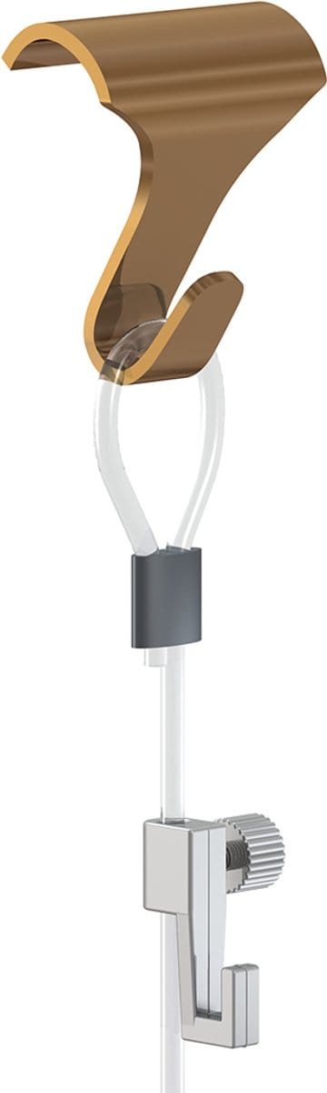 Artiteq Gallery Haak Set - Complete set - Inclusief haken en draden, haak 18 mm, draagkracht 4 kg - Messing - 4 kg - Voor het ophangen van kunstwerken