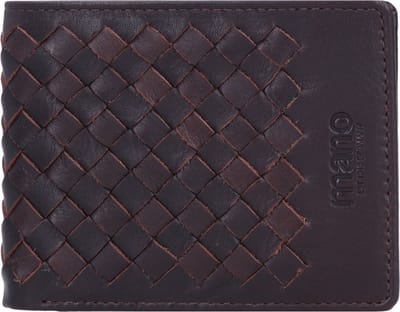 mano Leren Portemonnee Don Luca Mini Coin Wallet with Flap Dark Brown Donkerbruin