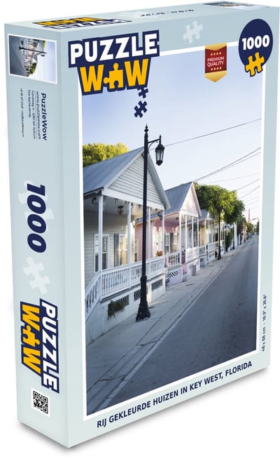 Puzzel Rij gekleurde huizen in Key West, Florida - Legpuzzel - Puzzel 1000 stukjes volwassenen