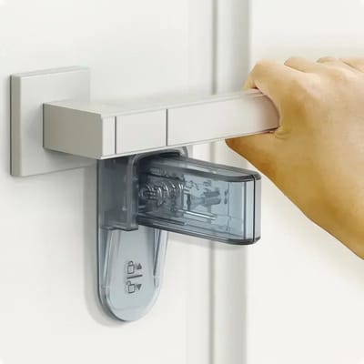 DINelek - Deurklink Vergrendeling - Baby veilig - Baby proof - Kinderslot - Privacy Slot - Ook voor Huisdieren - Kinderslot Deur - Slot voor U Zelf - Veiligheid Huisdieren Kinderbeveiliging