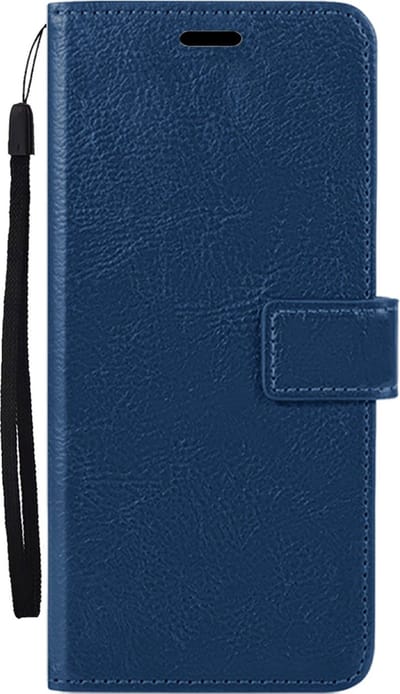 Hoesje Met Pasjeshouder - Geschikt voor Samsung Galaxy S25 - Luxe Bookcase Portemonee - Flip Case - Kunstleer Book Case - Flipcase - Book Cover - Walletcase - Portemonneehoes - Donkerblauw