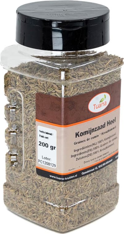Tuana Kruiden - Komijnzaad Heel - Djinten - Strooibus 130 Gram - Tuanashop - MP-K-0046