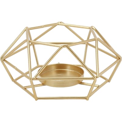 Geometrische Theelichthouders Scandinavische Stijl Minimalistisch Metaal Smeedijzeren Kandelaar Kaarsbeker beige