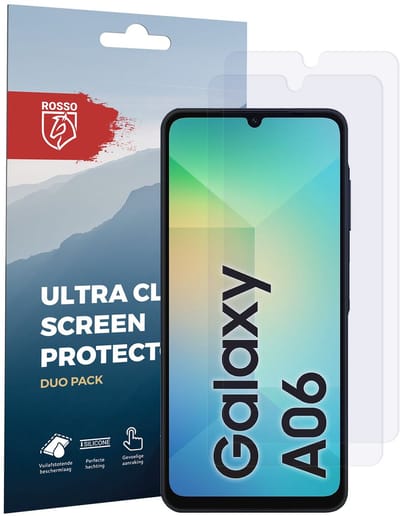 Rosso Screen Protector Geschikt voor Samsung Galaxy A06 | Ultra Clear Duo Pack | TPU Folie | Case Friendly Beschermfolie | 2 Stuks