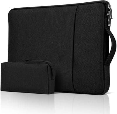 Dailygoods - 14 Inch Laptop Sleeve Case voor MacBook Pro M3/M2/M1 A2992 A2918 A2779 A2442 2023-2021 Chromebook Notebook 14", Waterdichte Laptophoes met Accessoires Tas, Zwart