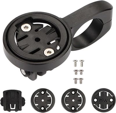 Fietscomputerhouder voor Garmin Edge, Wahoo Elemnt, Bryton en Cateye - Aluminium, geschikt voor lamp en camera, 20mm bevestiging