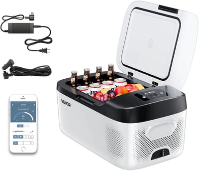 Solvix Koelbox 15L – Koelbox Elektrisch 12V 230 Volt – Elektrische Koelbox met Compressor – Mini Koelkasten – Koelkast Tafelmodel voor Auto, Camping en Thuis