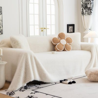 Sofa Handdoek Herfst en Winter Nieuw Rechte Rij Verdikt Konijn Pluche Winter Kussen Antislip High-end Cover Doek 180*130cm
