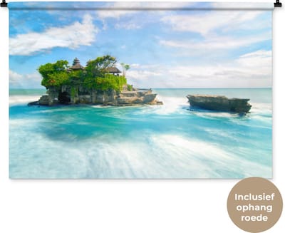 Wandkleed - Wanddoek - Zee - Eiland - Indonesië - 120x80 cm - Wandtapijt