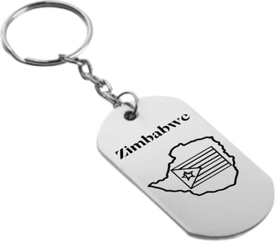 Akyol - Zimbabwe Sleutelhanger - Zimbabwe- Toeristen - Must go - Zimbabwe travel guide - Accessoires - Liefde - Cadeau - Gift - Geschenk - 2,5 x 2,5 CM