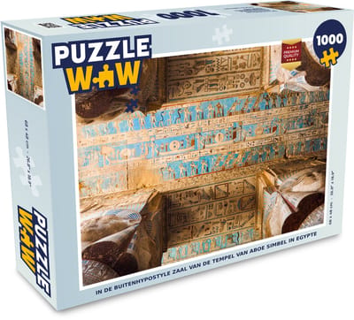 Puzzel In de Buitenhypostyle Zaal van de Tempel van Aboe Simbel in Egypte - Legpuzzel - Puzzel 1000 stukjes volwassenen