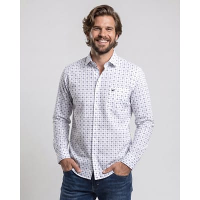 Campbell Casual Overhemd Donkerblauw Heren
