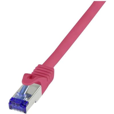 LogiLink C6A094S RJ45 Netwerkkabel, patchkabel CAT 6A S/FTP 10.00 m Rood 1 stuk(s)