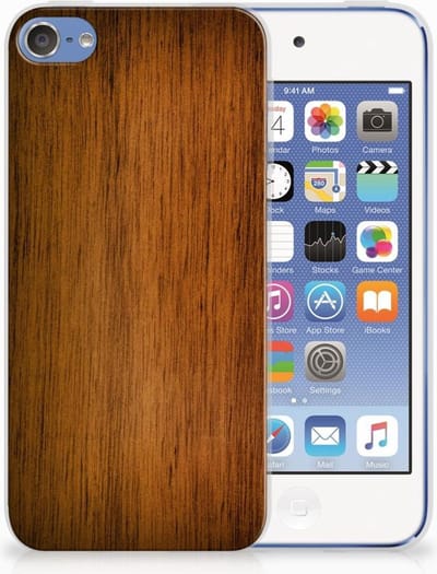 TPU Hoesje voor Apple iPod Touch 5 | 6 Bumper Hoesje Donker Hout