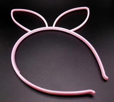 Diadeem met grote oren lichtroze - kinderfeestje - verjaardag