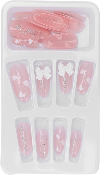 Dailygoods- Kunstnagels 24 Stuks - Amandelvormig - Volledig Bedekkend - Verwijderbaar - Geschikt voor Feesten - Hoogwaardig Acrylmateriaal - Nepnagels