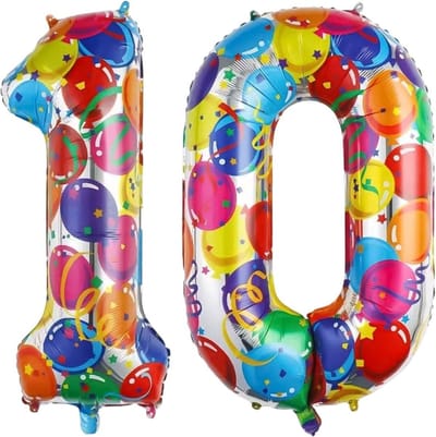 Cijfer Ballonnen Ballon Cijfer 10 Verjaardag Versiering Feest Helium Ballonnen Cijferballon Folieballon Kleur Xl Formaat