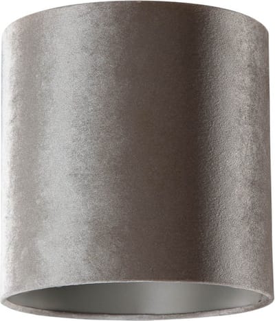 QAZQA cilinder velours - Klassieke Lampenkap - Ø 35 cm - Taupe -