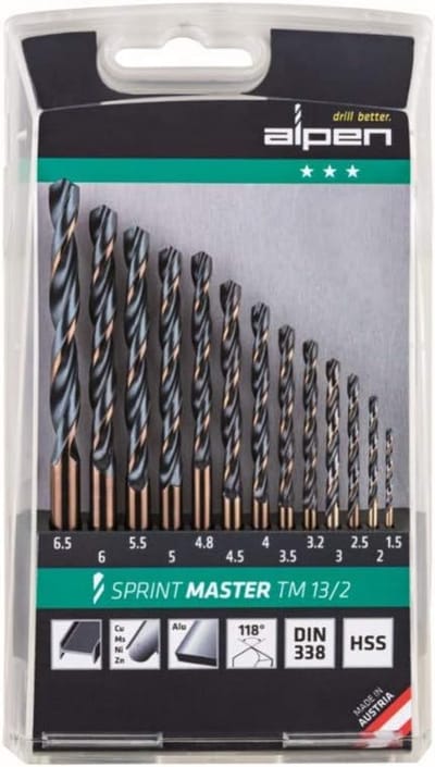 13-Delige Universele Metaalboor Set HSS Spiraalboren 1,5-6,5 mm