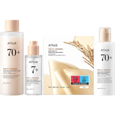 Anua Schoonmaken Rice 70 + Ceramide Glow Milky Toner Gezichtstoners Dames 250 ml